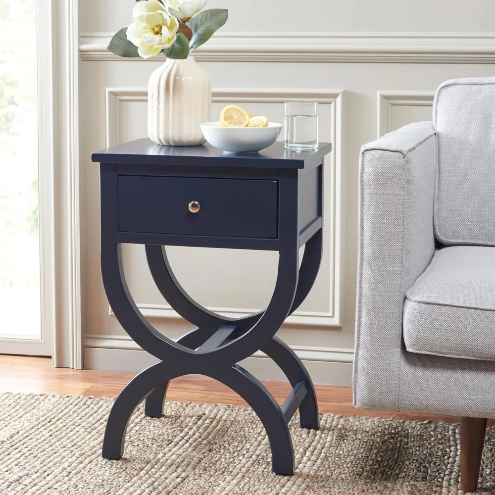 

Home Collection Maxine Navy Blue 1-Drawer Accent Table Nightstand Bedside Accent Table (Fully Assembled), Customized