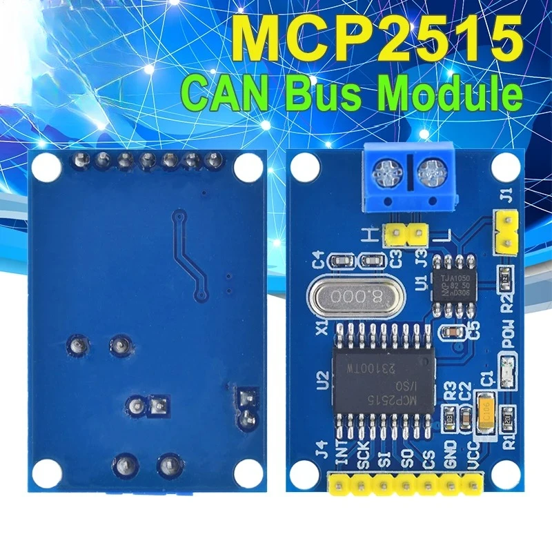 TZT MCP2515 CAN Bus Module TJA1050 Receiver SPI for 51 MCU ARM Controller