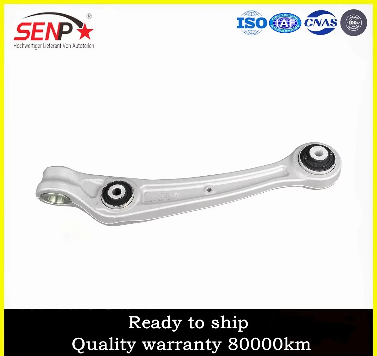 Senp Genuine Suspension Kit 8K0407888 12PCS Front & Rear Lower & Upper Control Arm Set with Ball Joint for Audi A4/S4 2009-
