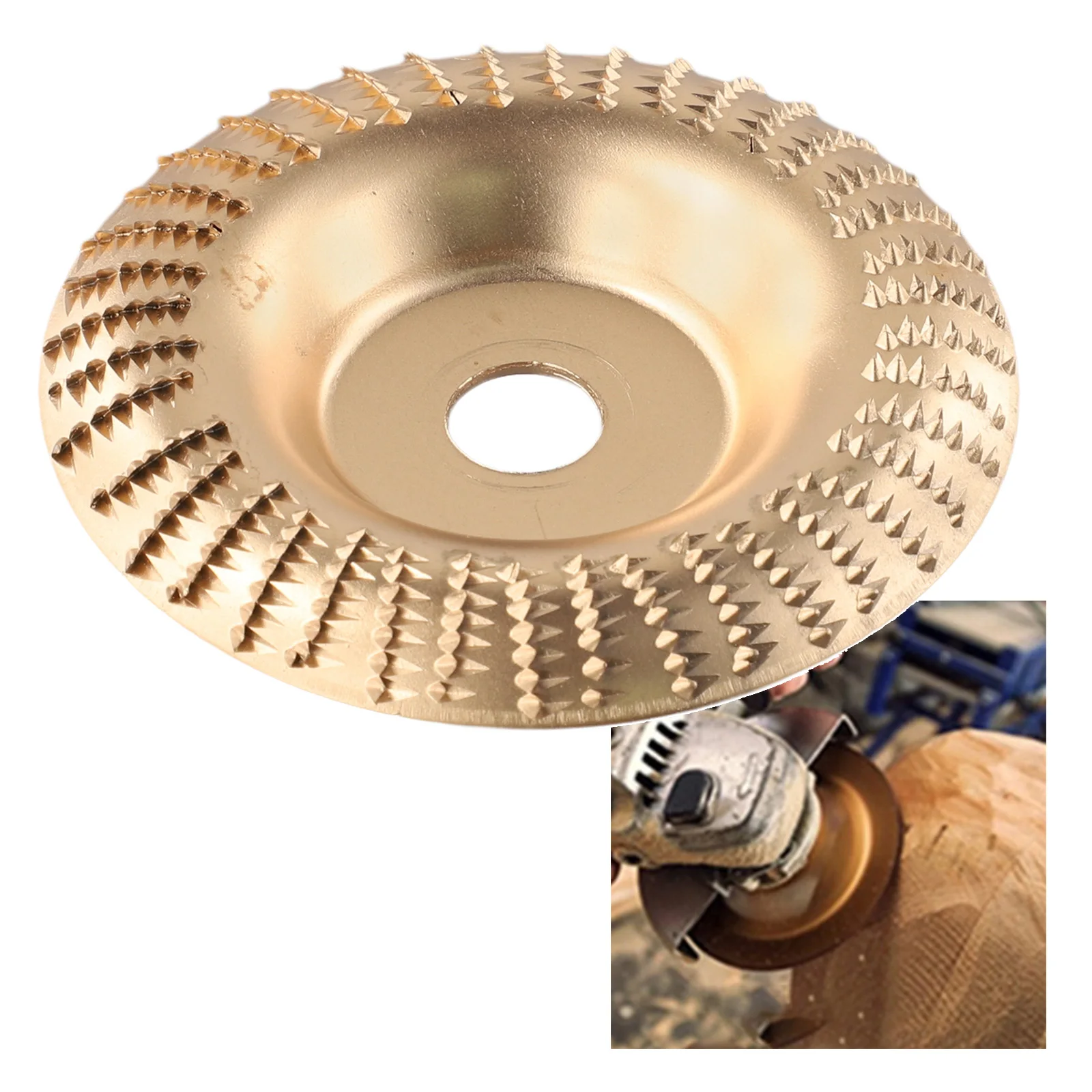 1pc Angle Grinder Grinding Wheel Wood Carving Disc Polishing Wheel Carving Sanding Cleaning Tool Abrasive Disc Tool For 100 Type