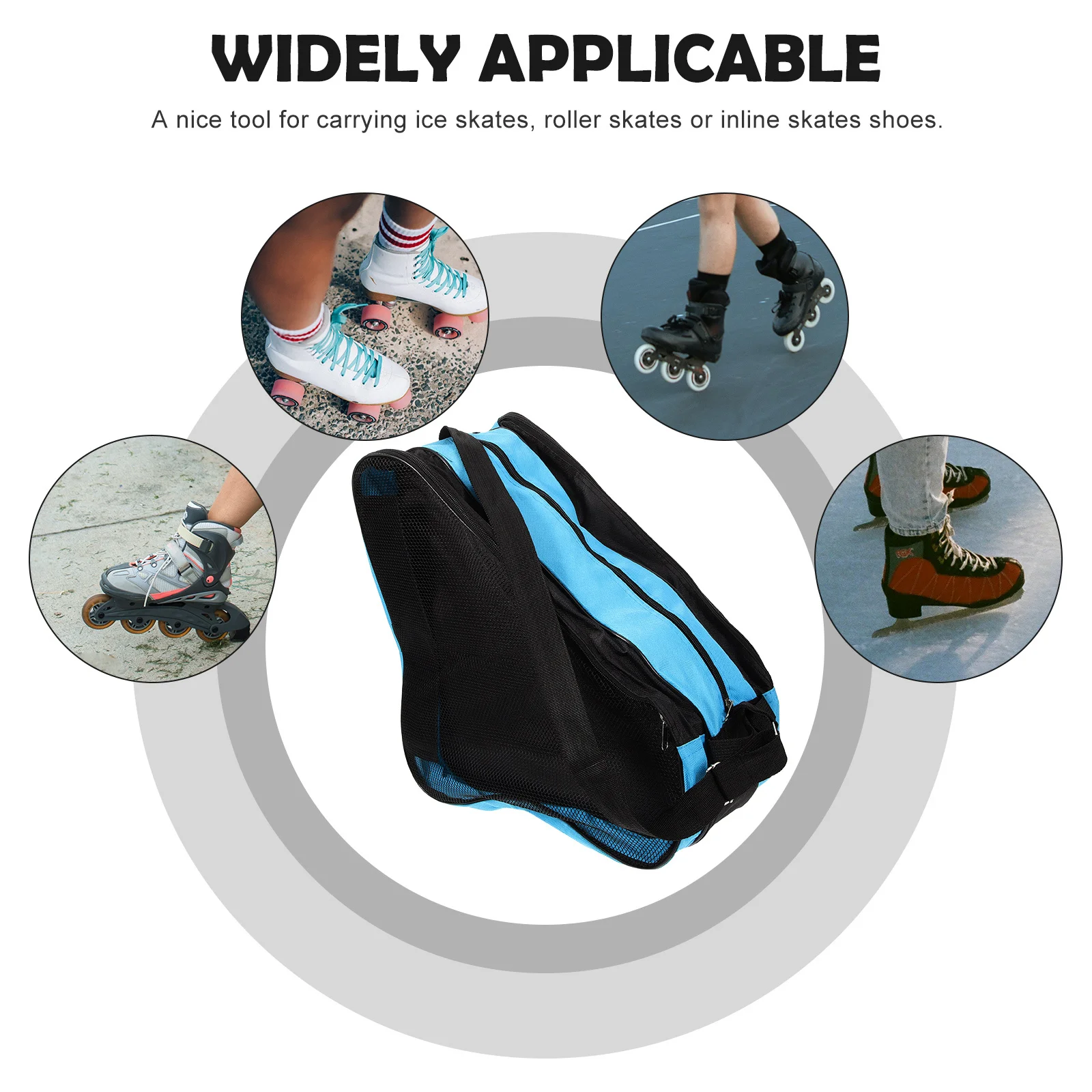 1Pcs Thickened Ice Skates Storage Bag Reusable Roller Skates Outdoor Storage Pouch Durable Practical Handbag Bag