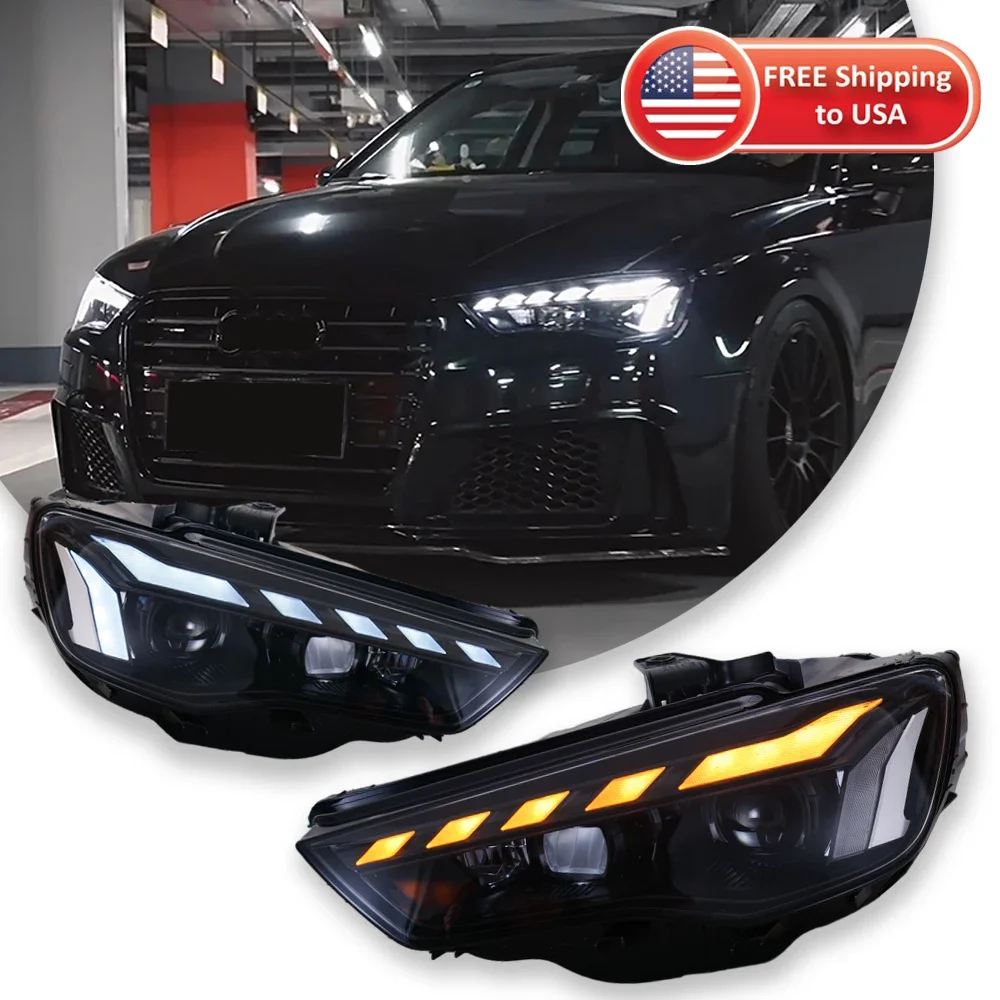 

Car Headlights For Audi A3 Headlight 2013-2016 LED Headlight Projector Lens DRL Sequential Turn Signal