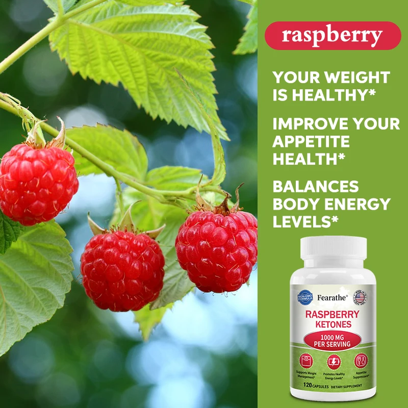 Natural Raspberry Ketones 1000 mg - Weight Loss Supplement, Appetite Suppressant, Fat Burner, Pure Energy and Metabolism Booster