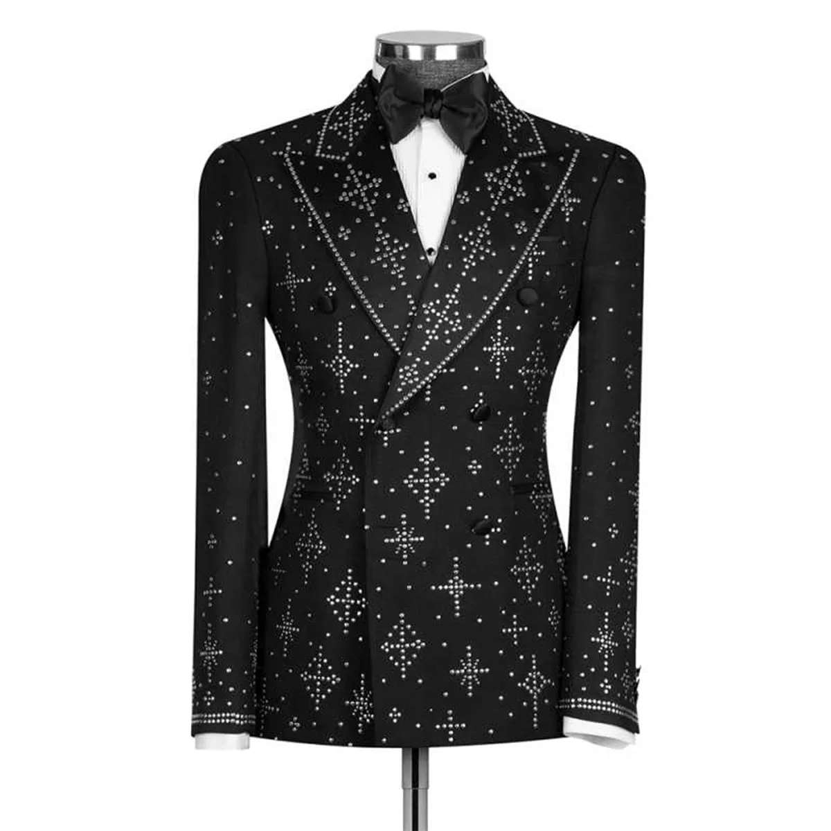 

Мужской костюм Crystal Gem, приталенный, на заказ, для свадьбы, двубортный, из двух предметов, для жениха, пиджак, с острым лацканом, для вечеринок, мужской