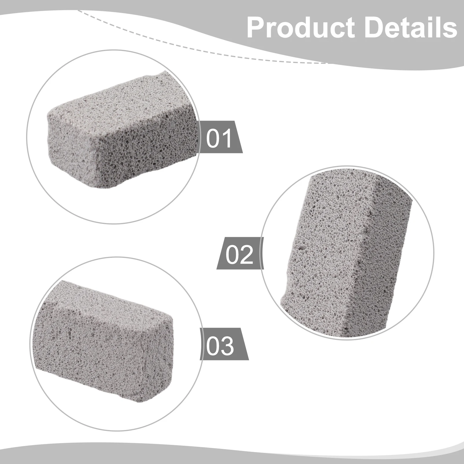 Convenient Narrow Edges Scouring Pad Lime Build Up Toilets Comfortable Use Narrow Edges Foamed Glass Package Content