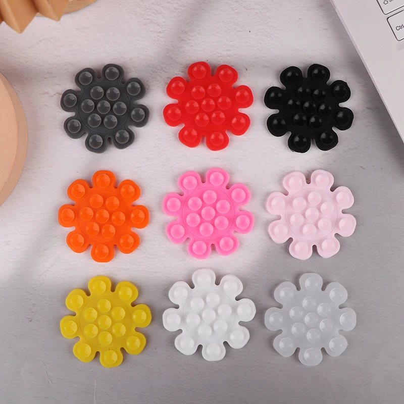 Suporte para telefone de silicone com almofada fixa; Design exclusivo de girassol com ventosa potente.