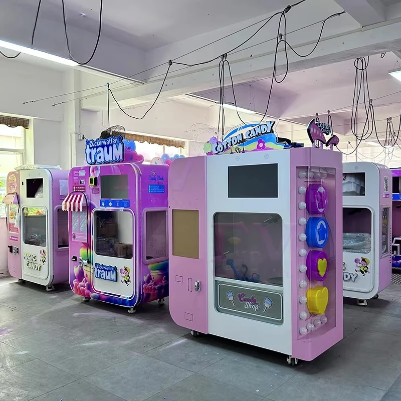Full Automatic Electric Cotton Candy Vending Machine Motor Candy  Floss Machine for Kids Birthday