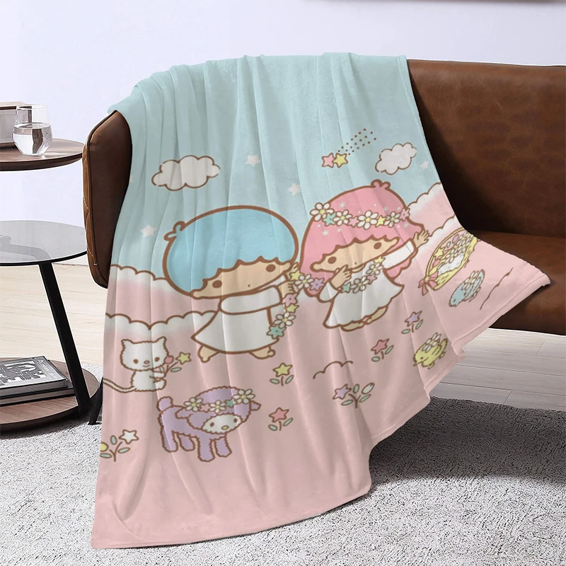 

Cute Cartoon Little Twin Star Blanket Bed Blankets and Bedspreads Furry Winter Bedspread the Knee Sofa Warm Baby & Throws Fleece