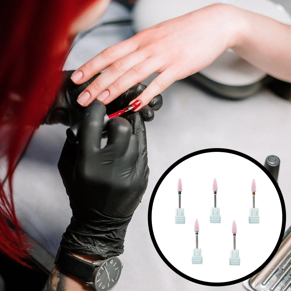 5Pcs Ceramic Nail Grinding Heads Manicure Polishing Tool Multipurpose Nail Art Accessories Drill Bits Manicure Art