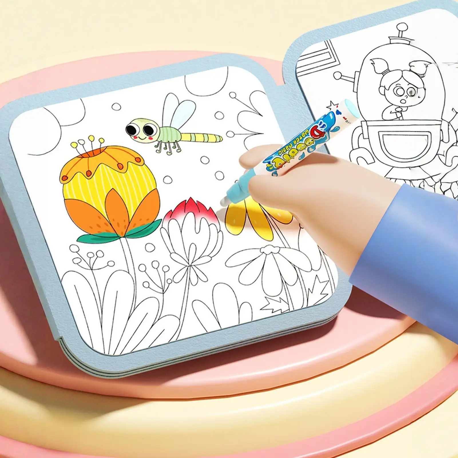 색칠하기 책 교육용 그림 활동 어린이를 위한 물 예술 책 소녀 학생 수업 여행 할로윈 부활절 크리스마스