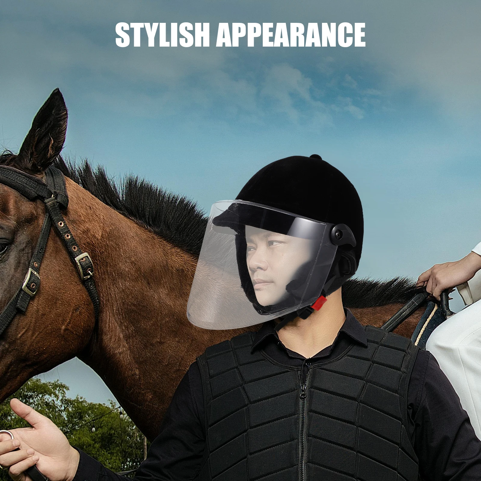 

Equestrian Riding Accessories Velvet Cloth Unisex Black Professional Protection Durable Design Equestrian Sports Cycling