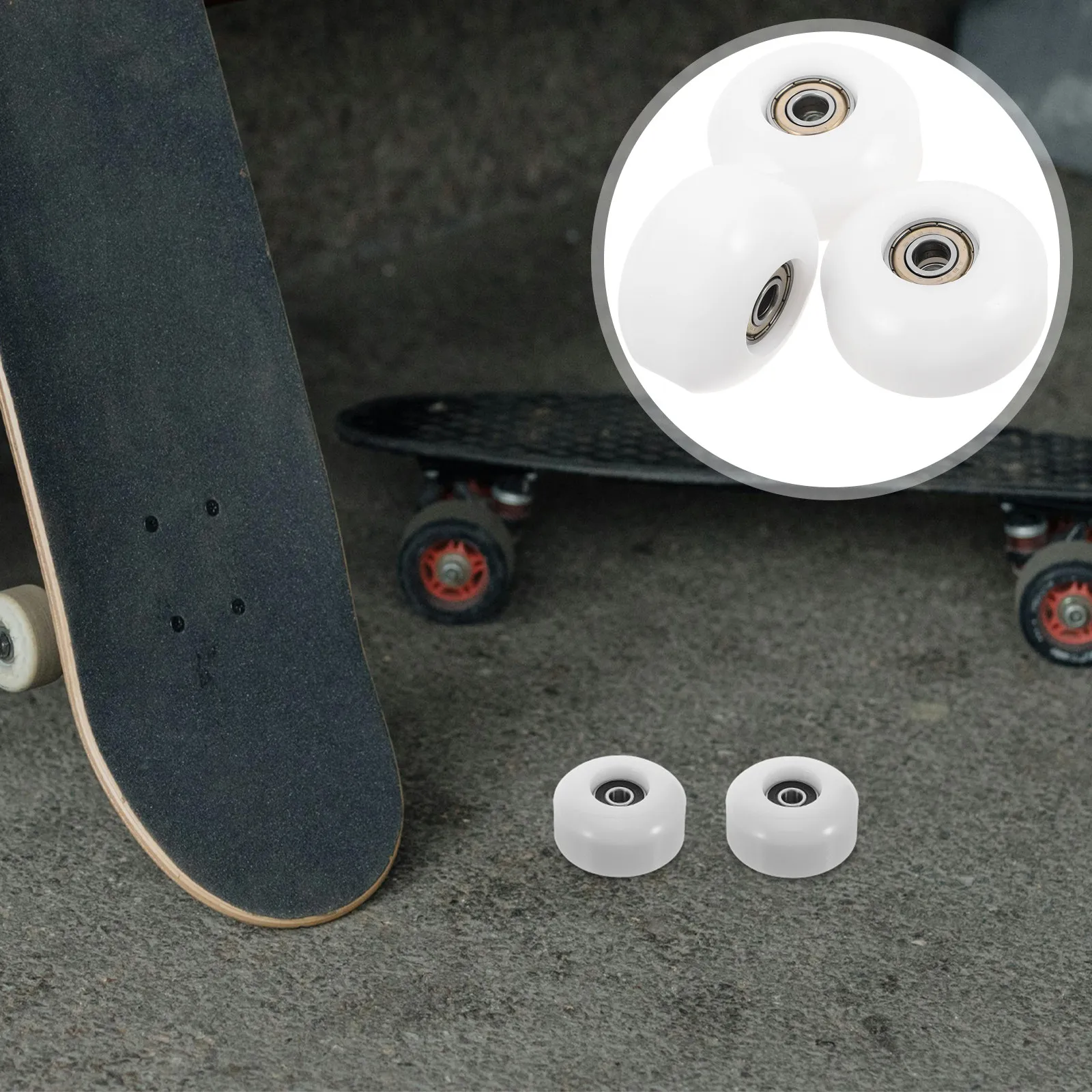 

Комплект из 4 колес для скейтборда, мягкие полиуретановые колеса для круизера, для уличных трюков и парковых игр, подшипники в комплекте