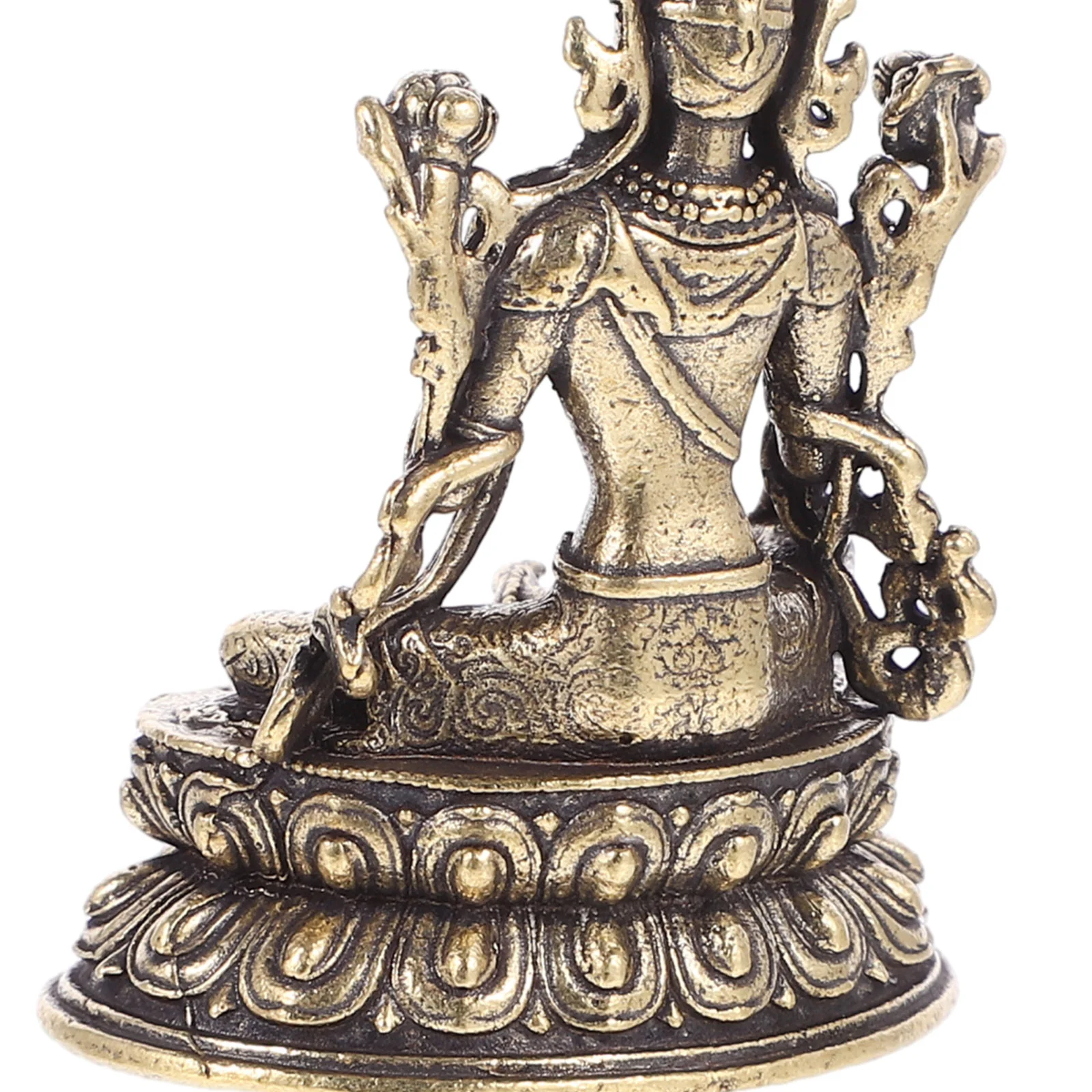 Green Tara Brass Statues Female Bodhisattva Figure Tibetan Buddhist Goddess Sculpture