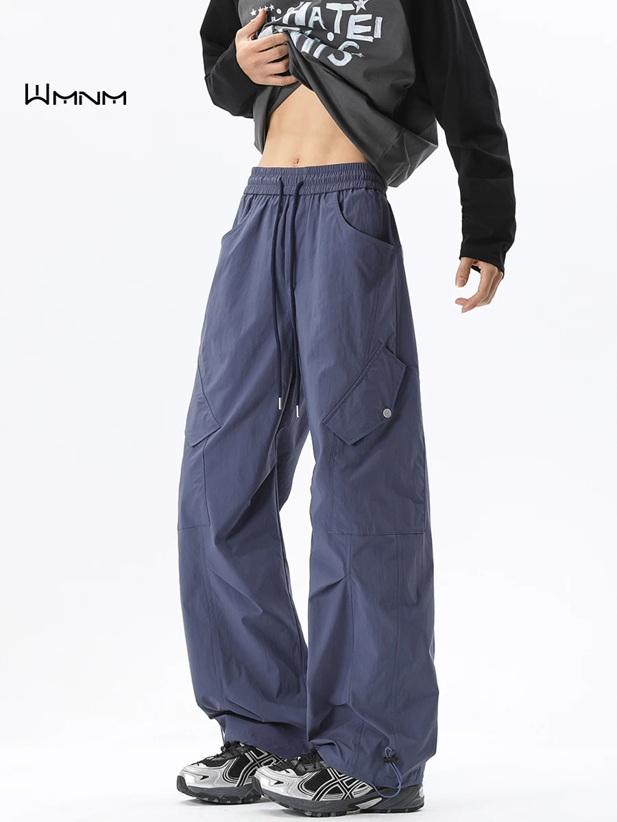 

American Sle Qui Dry Work Trousers Men's Spring Autumn Loose Paratrooper Pants Dstring Cuffed Versatile Sports Casual ...