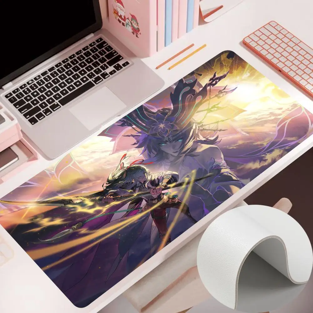 H-Honkai Star Rails Mouse Pad Mouse Pad 900×400MM Accessories Gaming 70x40cm Computer PU Mousepad Leather Table Pad Carpet Desk