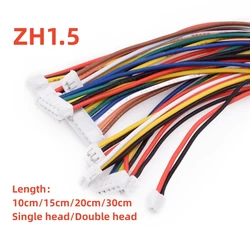 10PCS ZH 1.5mm connettore del cavo del cavo fai da te ZH1.5 JST 2/3/4/5/6/7 Pin linea elettronica singola/doppia testa collegare la spina del terminale 28AWG