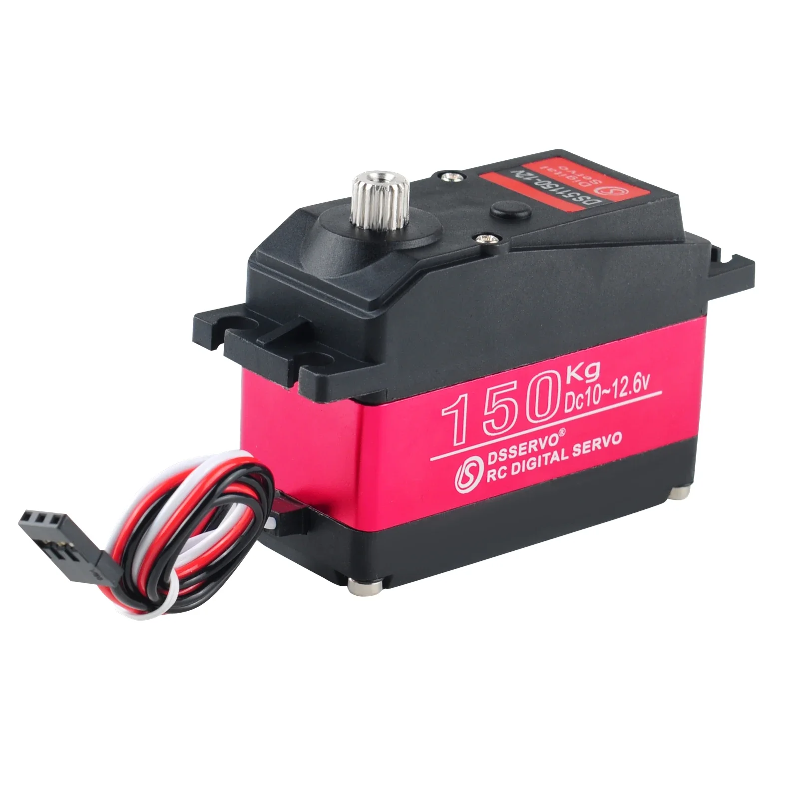 150KG 12V DS51150 Digital Servo , Full Metal Gear Waterproof IP66 RC Servo with 25T Servo Arm for 1/5 RC Car Robotics Boat