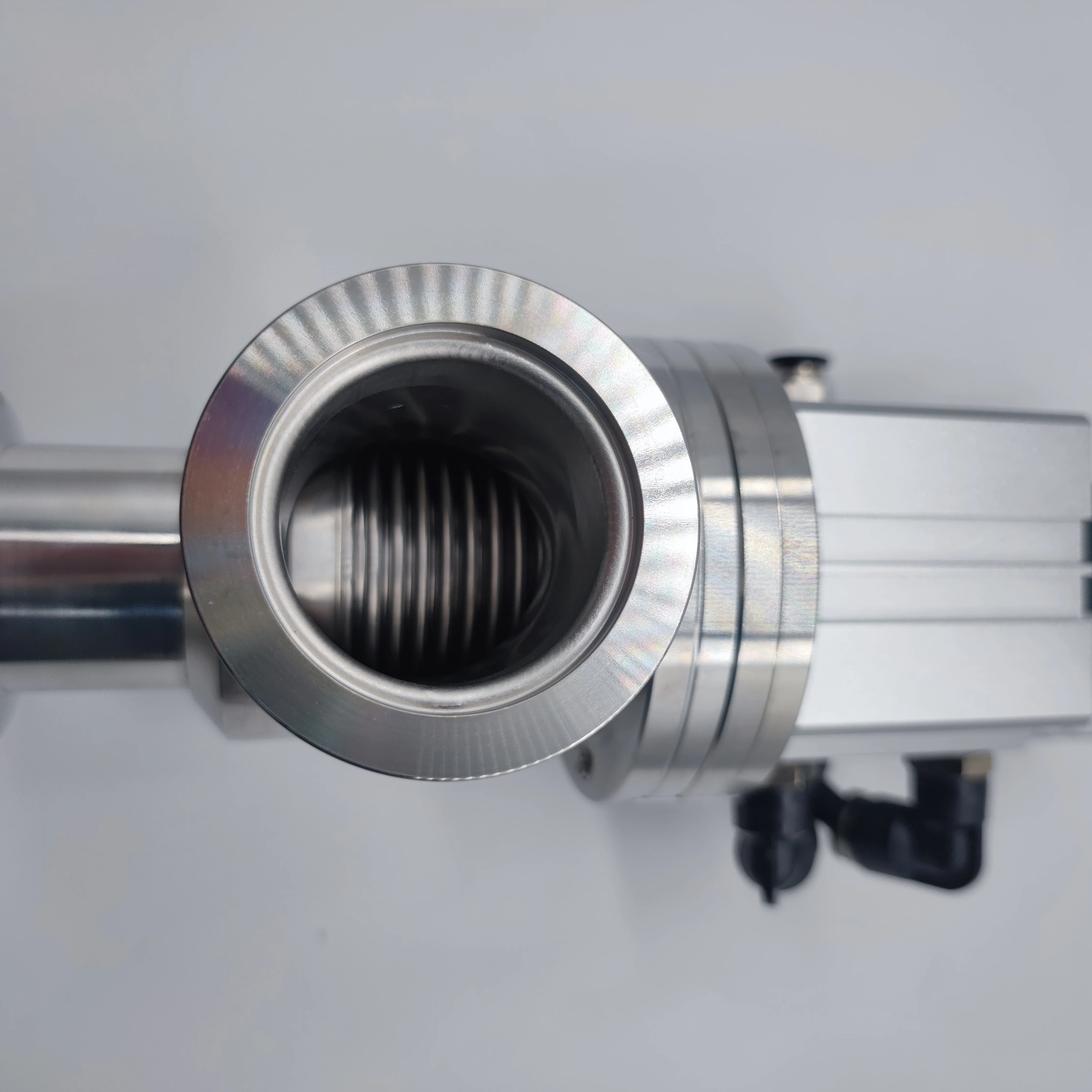 KF صمام فلابر هوائي من النوع L GDQ صمام زاوية فراغ عالي KF16 KF25 220 فولت و24 فولت #4