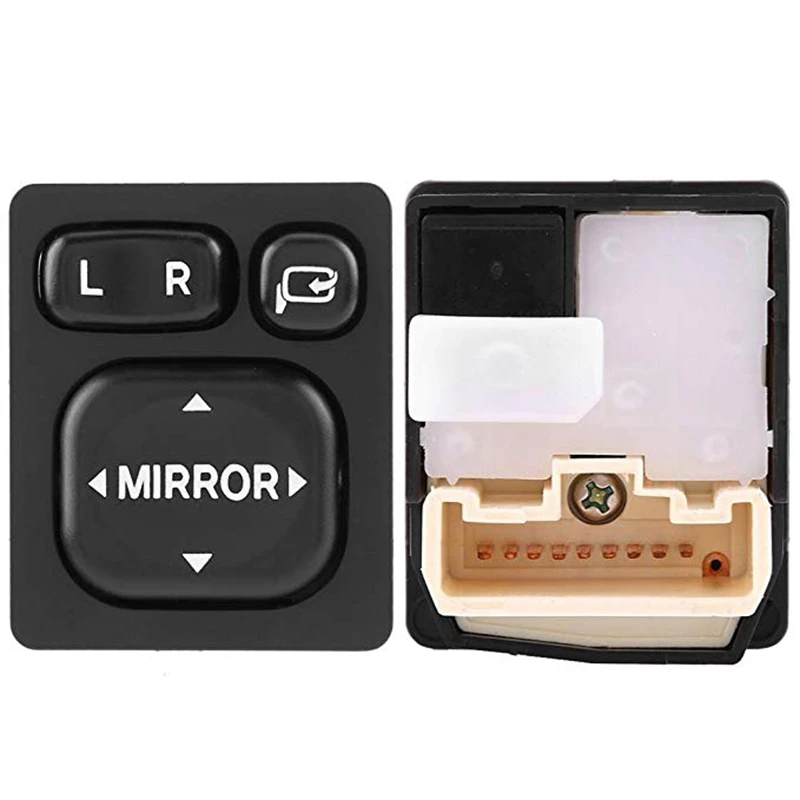 2X 9 Pin Car Outside Plastic Rear View Mirror Power Switch Button Control 84872-52040 84870-0P010 For Toyota Camry Rav4