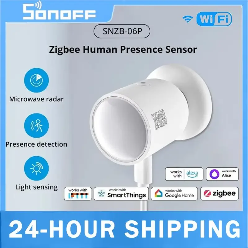 SONOFF SNZB-06P Zigbee Human Presence Sensor Motion Pet Monitoring Sensor Home Warehouse Prevent Theft Security Detector