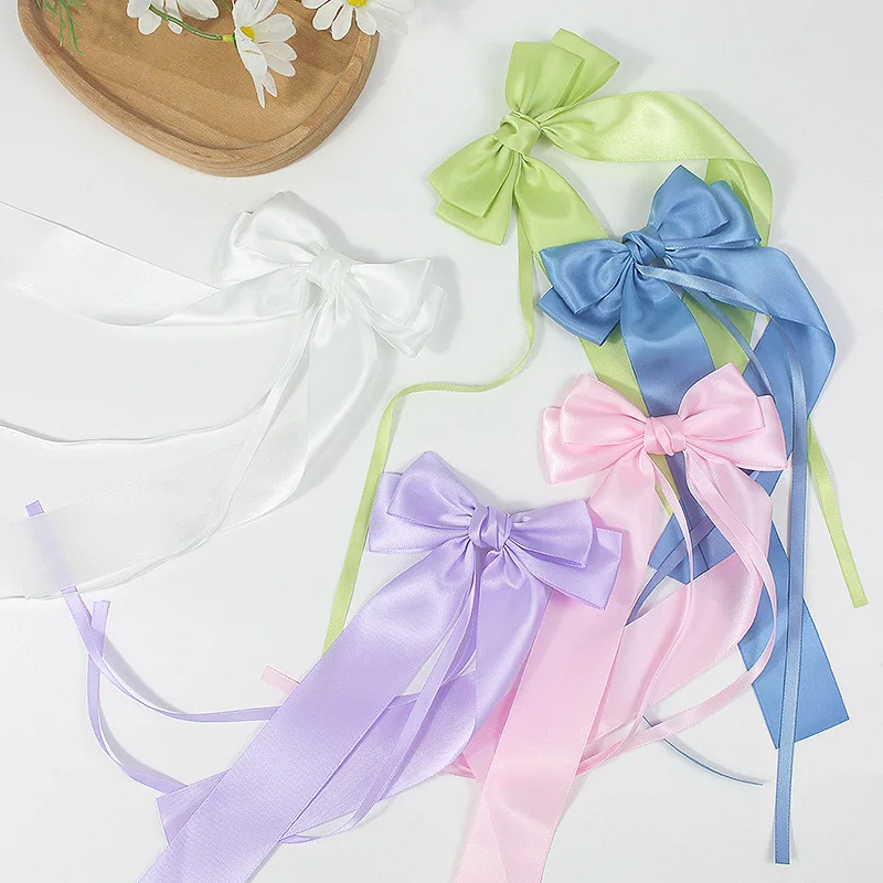 

Elegant Korean Style Ribbon Bow Hairpin Streamer Cute and Sweet Trendy Hair Clips Hair Accessories for Girls Women's Accessories