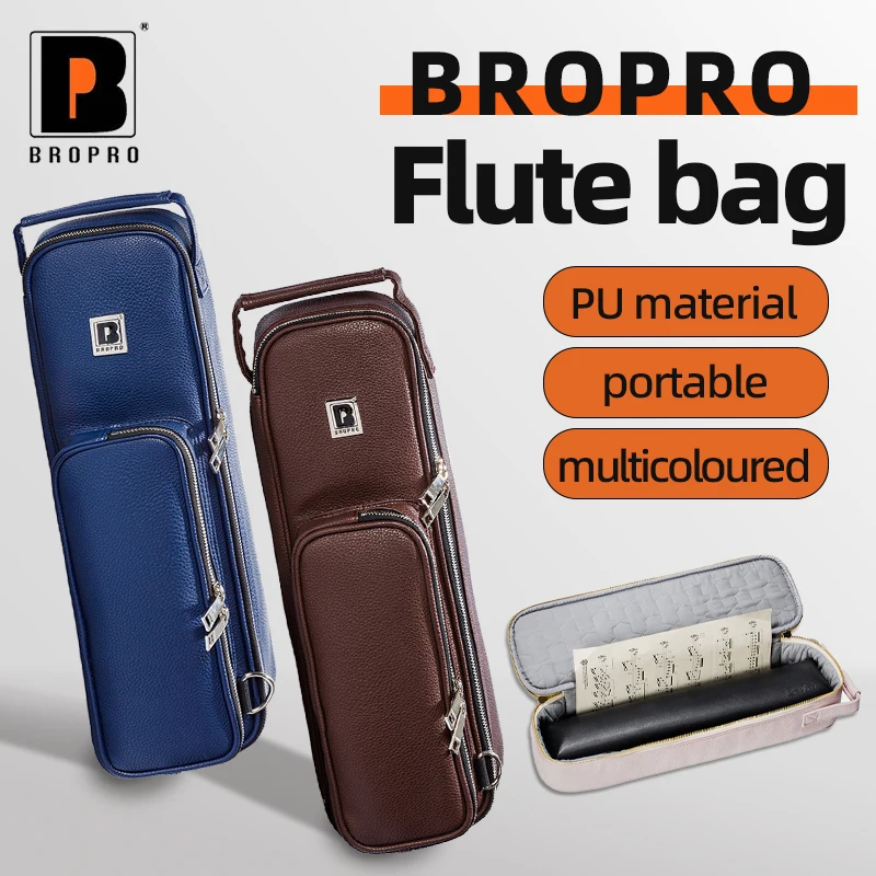 Bropro 16-Hole 17-Hole Flute Dedicated Backpack Portable Carrying Case Instrument Storage Box