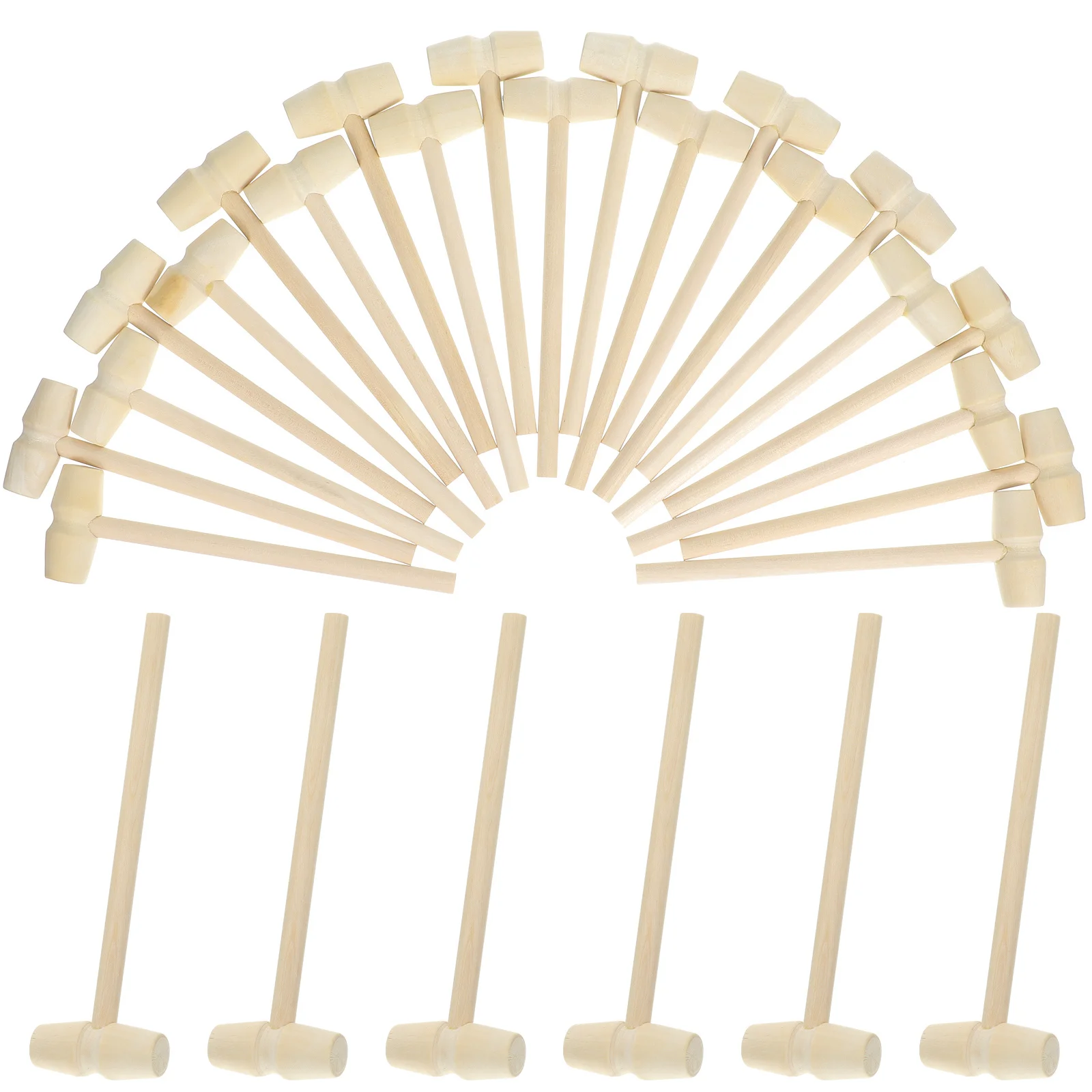 Mini marteau en bois, maillet, outil de battement éducatif créatif pour nourrissons, pour garçons et filles, développement des compétences de Coordination œil-main, 20 pièces