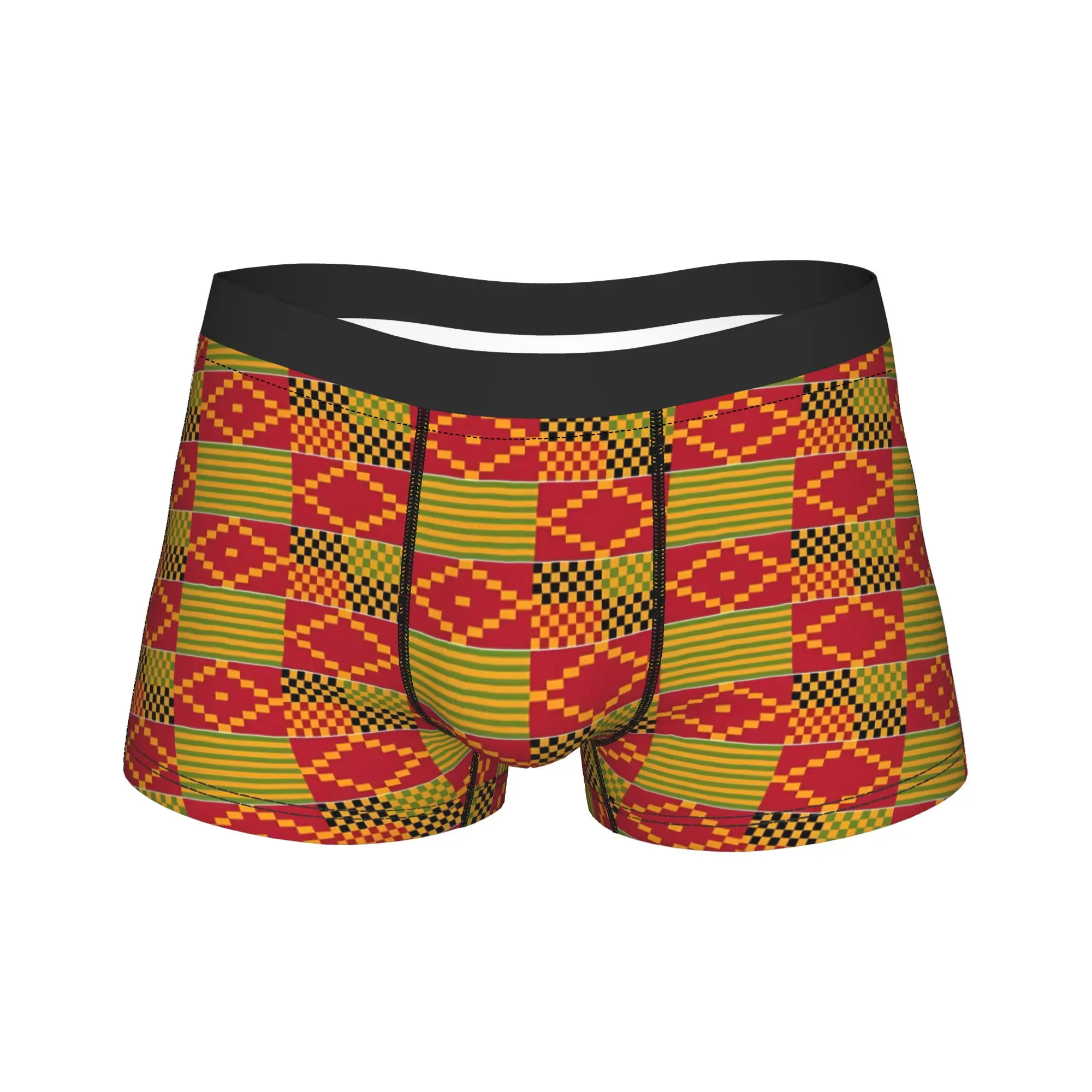 African Pattern Authentic Kente Cloth Underwear Boxershorts Quality Men Underpants Comfortable Shorts Briefs Birthday Gift