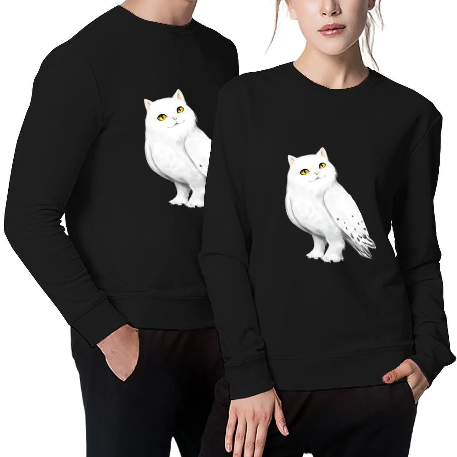 

Cat or Owl Meowl! Pullover men wear men clothes men's sweat-shirt aesthetic clothing new in sweatshirts