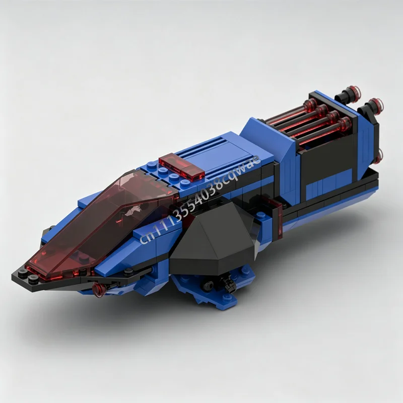 205Parts Galactic Peace Keeper Space Police Cruiser MOC Custom Building Blocks DIY Creative Assembly Model Toy Gift Collection