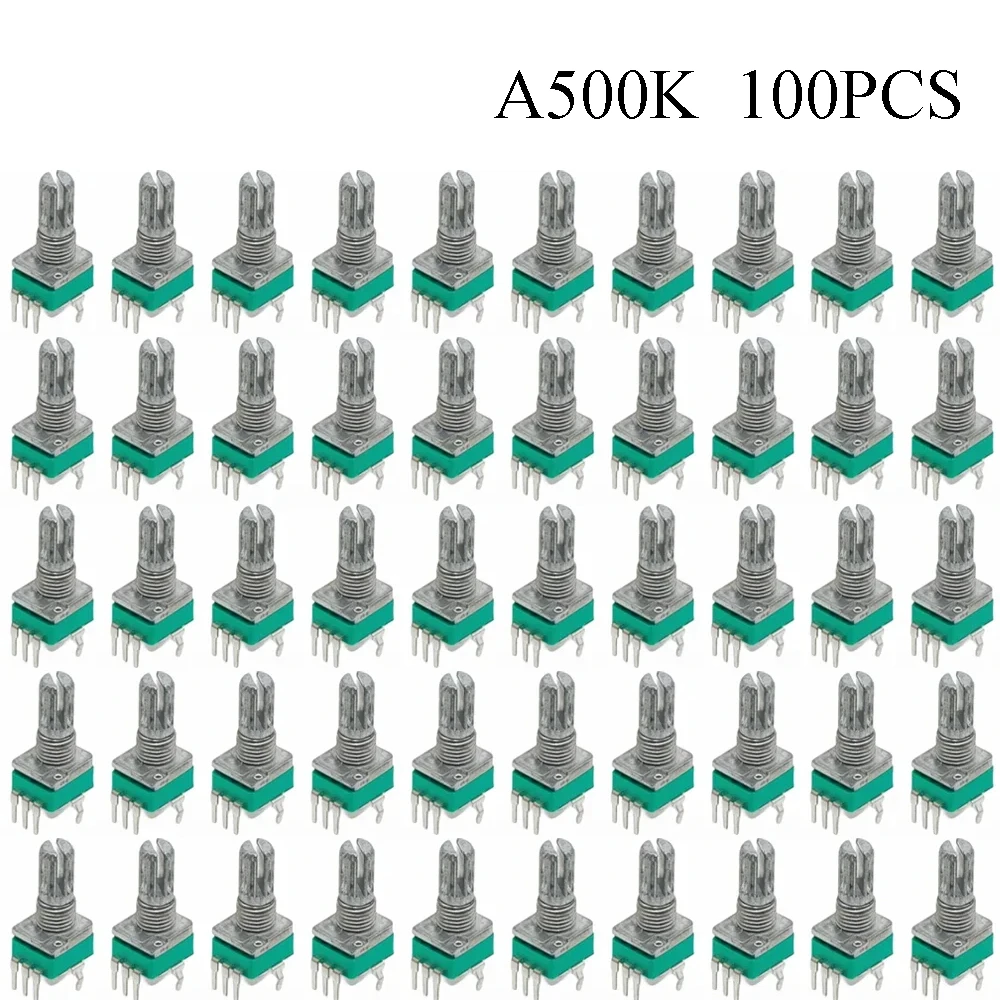 100PCS RK097 Präzision Linear Potentiometer Vertikale Single Link Schaft 15mm D achse B2K B10K B20K B50K B100K B500K B1M