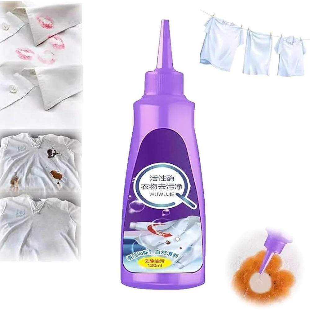 120ml High-Efficiency Enzyme Laundry Detergent – White Shirt Guardian for Tough Coffee, Mud, Grease & Oil Stains