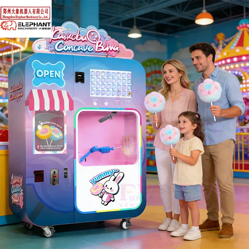 Customized Popular Party Supply For Sellers Small Business Machine Ideas Attractive Cotton Candy Vending Machine