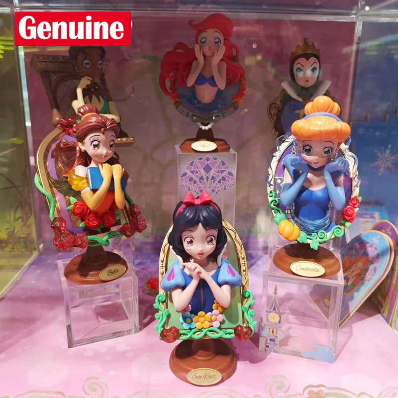 

Original Disney Princess In The Mirror Secret Language Series Beauty Anime Figur Hand Do Tide Play Around Doll Girl Heart Gifts