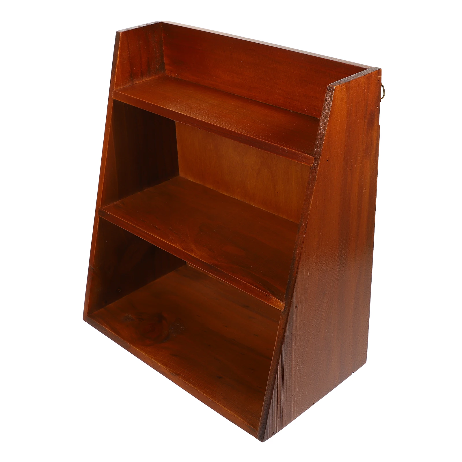 

Multi-layer Storage Rack Wooden Desktop Organizer Smooth Corrosion-resistant Long-lasting Home Office Use