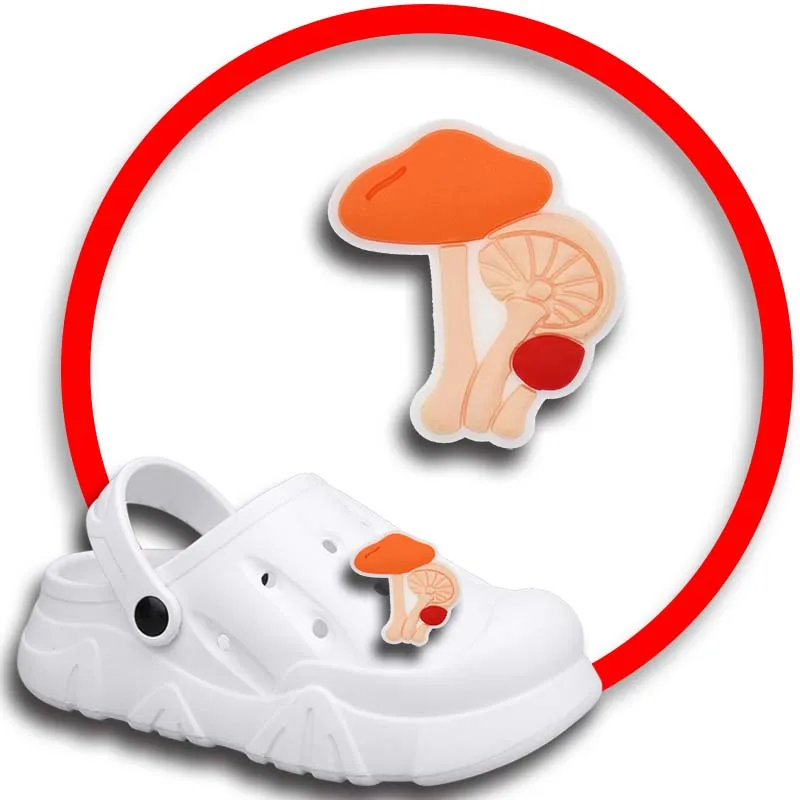 Dijes de zapatos de setas de Color para Crocs, sandalias, alfileres de zuecos, decoraciones de zapatos, accesorios para hombres, niñas y niños