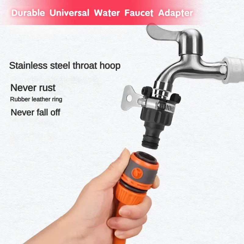 Durable Universal Water Faucet Adapter 16  21  Plastic Hose Fitting Quick Connect Fitting Tap for Car Washing Garden Irrigation