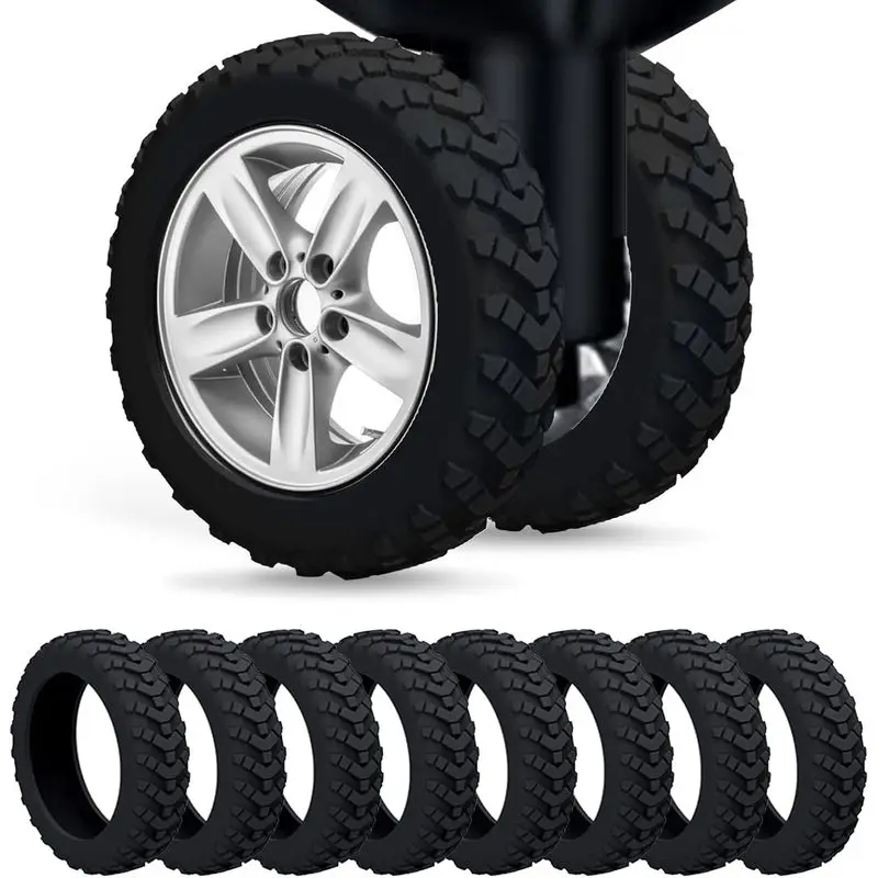 8-Piece Luggage TPR Wheel Covers, 2–2.4 Inches, Protective Covers Designed Specifically For Two-Wheeled Luggage And Suitcases