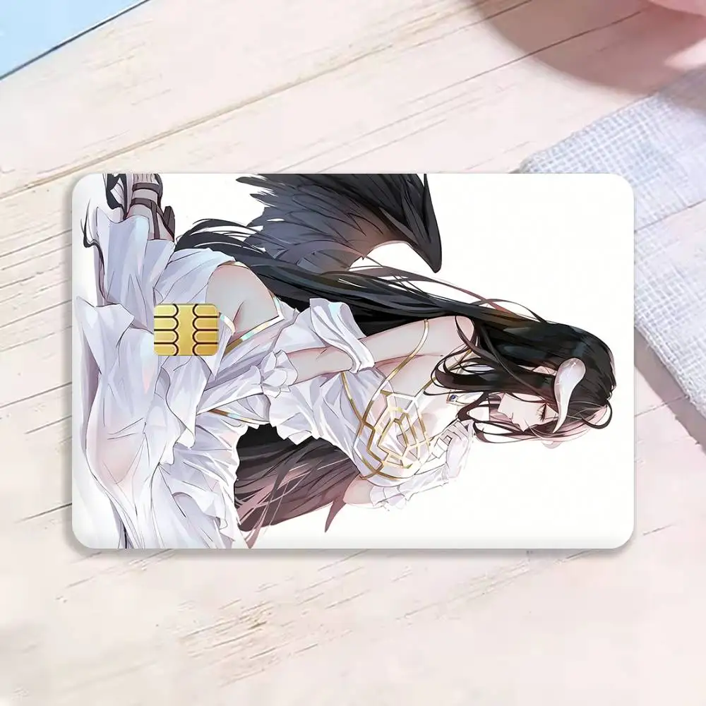 Overlord Albedo 4pcs 1Set Film Skin for Debit Credit Bank Visa Card Decal Cover