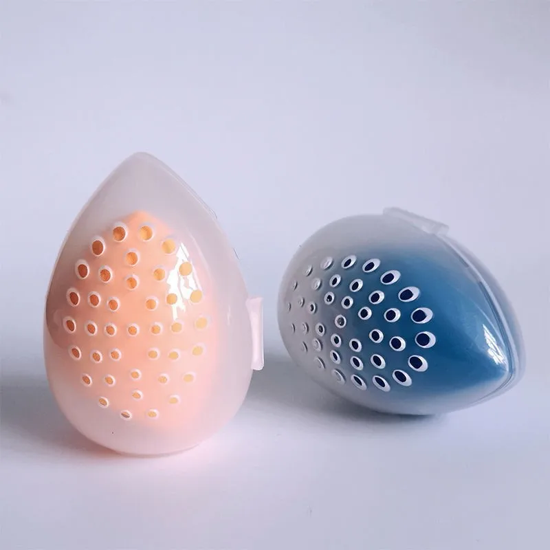 Estuche para Esponjas de Maquillaje, Porta Esponjas, Accesorios de Maquillaje, Porta Cosméticos, Caja Transparente para Esponjas