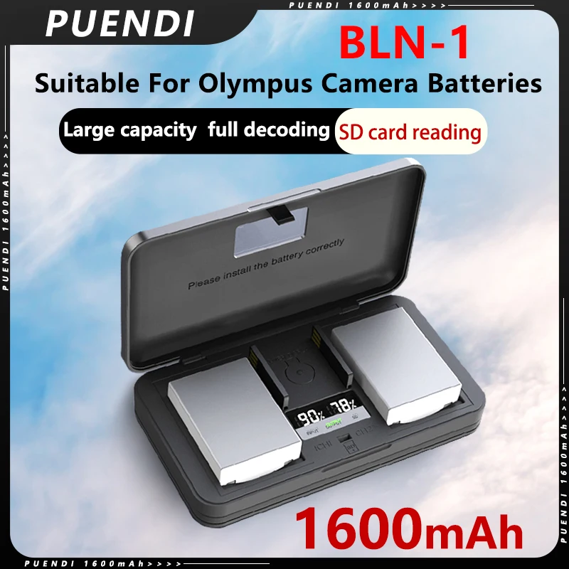 BLN1 BLN-1 PS-BLN1 Battery and Charger for Olympus OM-D E-M1 OM-D E-M5,E-M5 Mark II,OM-D, Pen-F, Pen E-P5, HLD-6 digital camera