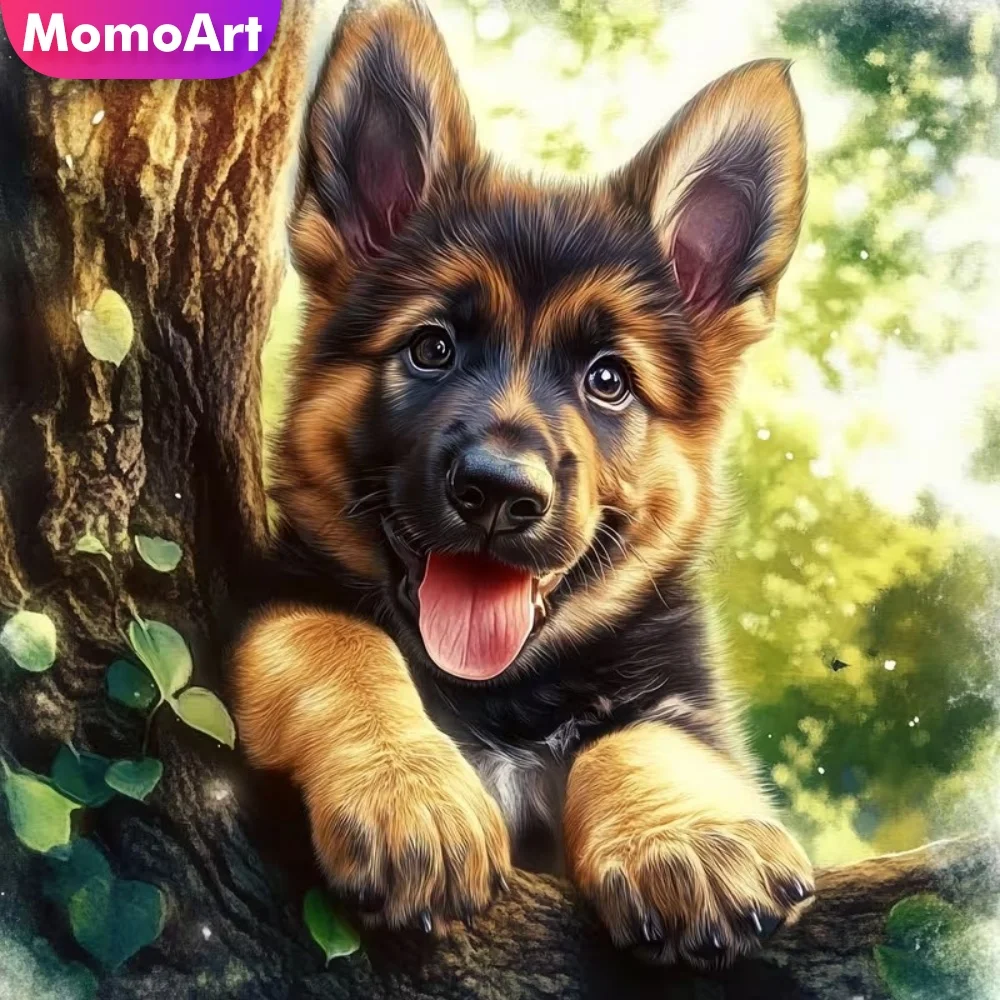 Momoart Diamant-Stickerei Hunde-Gemälde Tier-Acryl-Bastelbedarf DIY Diamant-Mosaik Neue Kollektion Heimdekoration