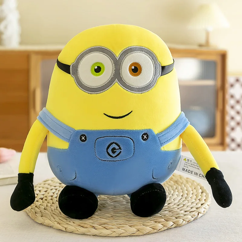 DespicableMe Minions Movie Periphery Plush Bob Plush Stuart Stuffed Toys In Jeans Soft Dolls Pillow Decoration Children Gift