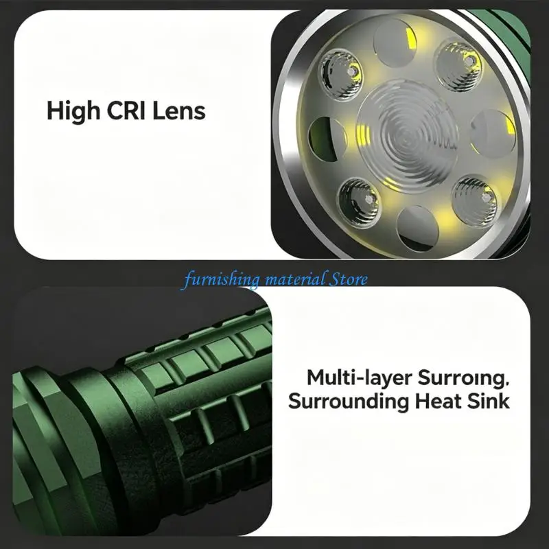 Y5GD Rechargeable LED Searchlight Powerful Flashlight for Outdoor Camping Hiking