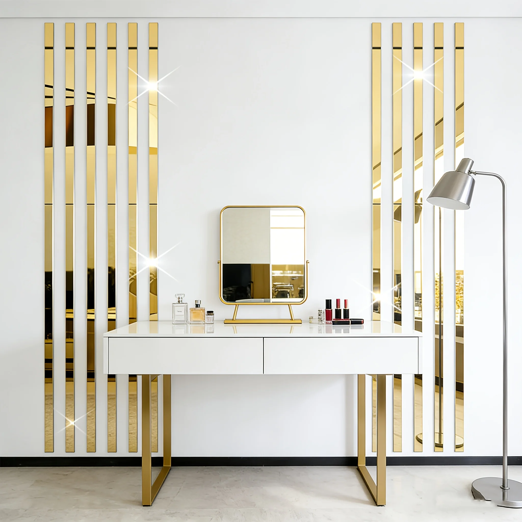 10 Meters Per Decorative Strip, Made Of Stainless Steel Metal Material, With A Shiny Mirror Effect, Suitable For Indoor DIY.