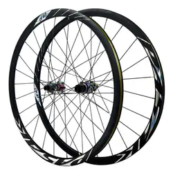 PASAK 700C 30mm Central Lock Disc Brake QR Road Bike Wheels 12x100 12x142mm Thru Axle 24 Holes 6 Claws 12 Speed HG Wheelset