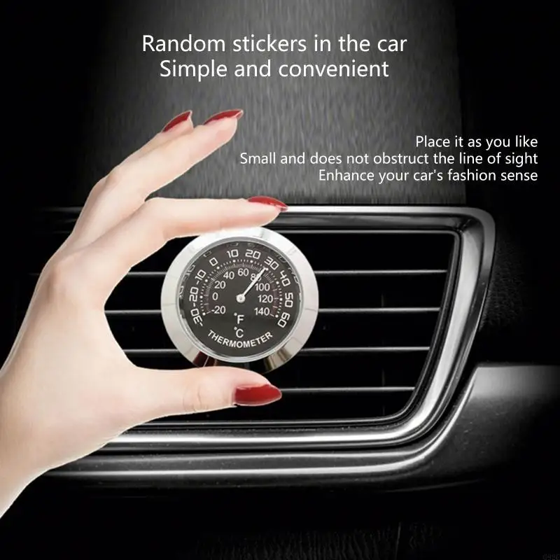 Accessori interni per auto G92C Mini igrometro Termometro Dashboard Ornament Car