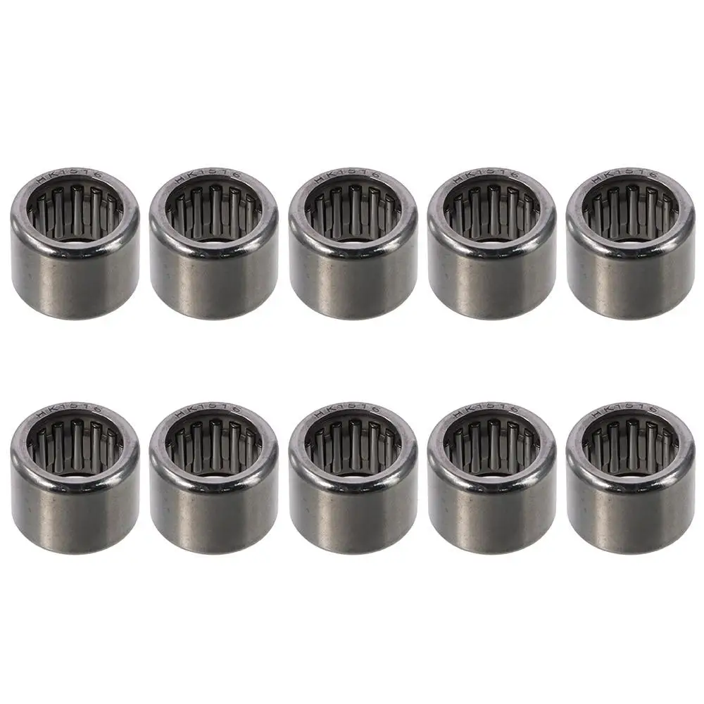 10pcs Smooth Silver Needle Roller Bearings Pre-Lubricated Chrome Steel Needle Rollers Open End Among Others