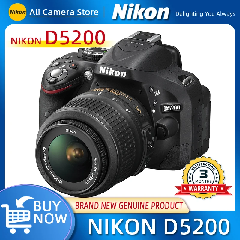 Nikon D5200 Digital SLR Camera (NEW) Optional 18-55mm Zoom Lens (Black) photography camera professional dslr camera