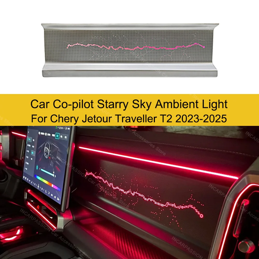 Car Co-pilot Starry Sky Light Panel Special Ambient Light For Chery Jetour Traveller T2 2023-2025 318 Interior Accessories
